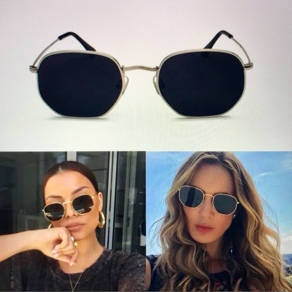 Hexagonal aviator sunglasses